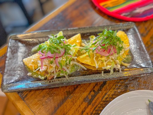 Cantina Los Mayas signature dishes Tacos de MayasEmpanadas de MayaPozole Verde SoupQuesadilla de Maiz